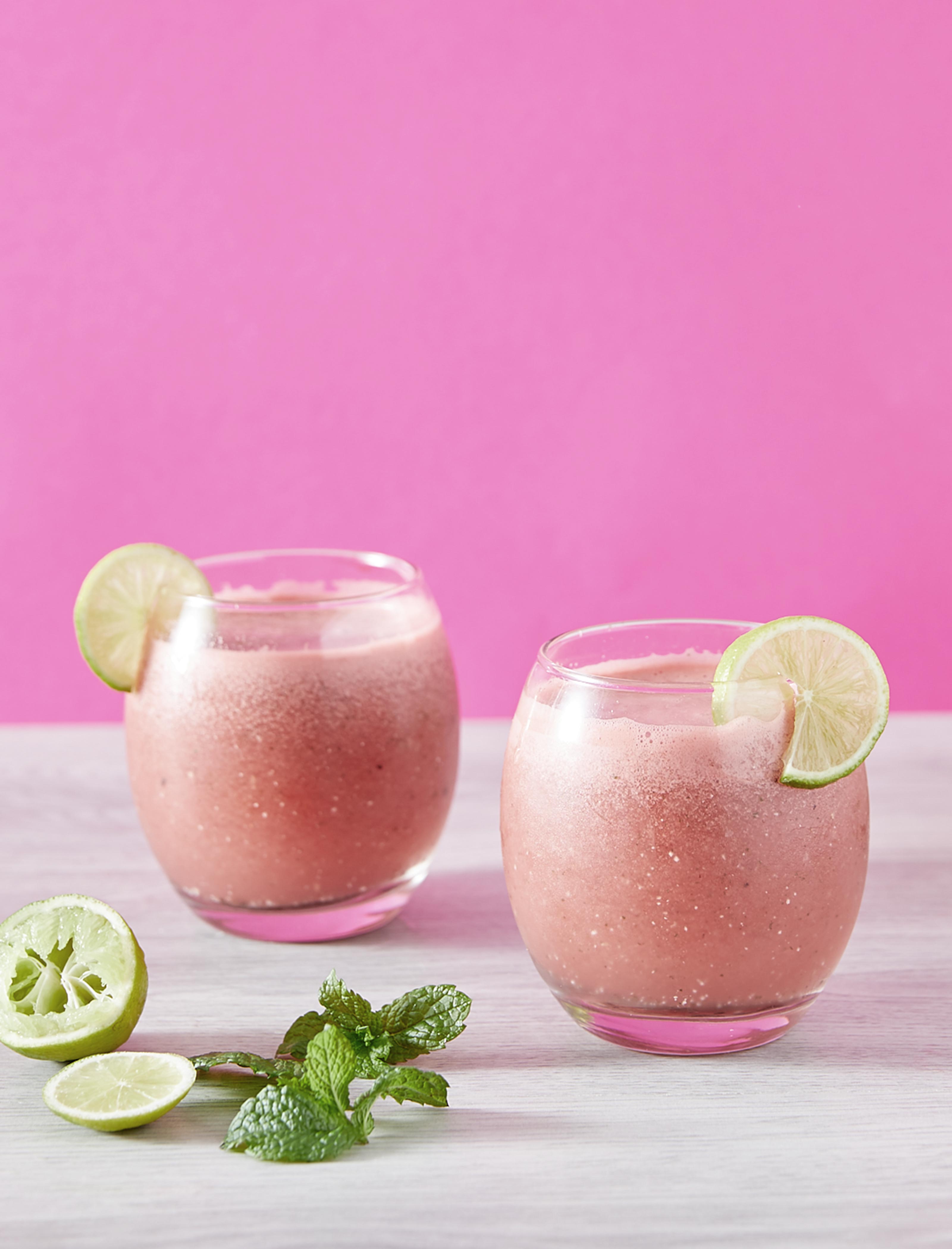 Photo of two drinks.